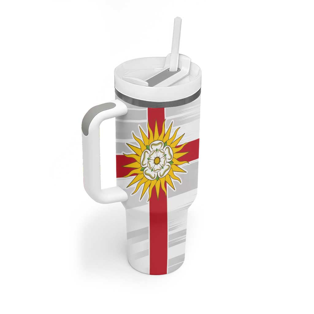 Yorkshire Heritage Personalized Tumbler With Handle West Yorkshire White Rose - Wonder Print Shop