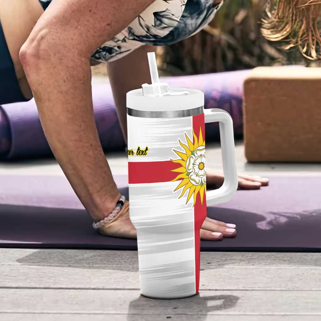 Yorkshire Heritage Personalized Tumbler With Handle West Yorkshire White Rose - Wonder Print Shop
