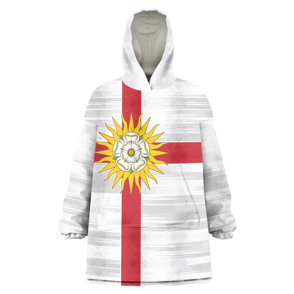 Yorkshire Heritage Personalized Wearable Blanket Hoodie West Yorkshire White Rose - Wonder Print Shop