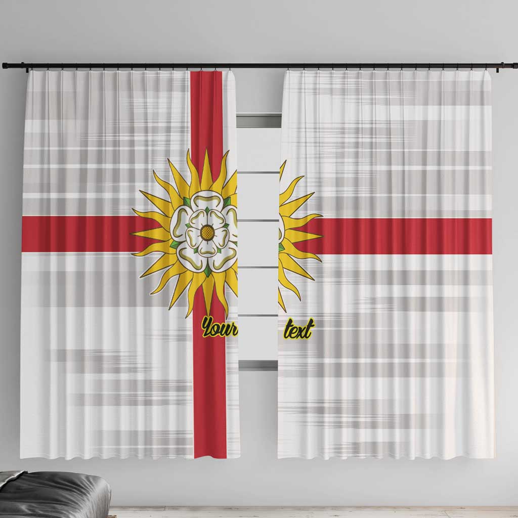 Yorkshire Heritage Personalized Window Curtain West Yorkshire White Rose - Wonder Print Shop