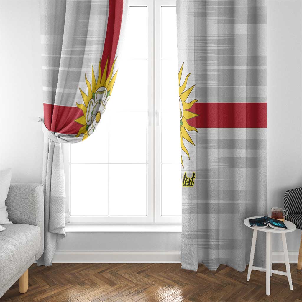 Yorkshire Heritage Personalized Window Curtain West Yorkshire White Rose - Wonder Print Shop