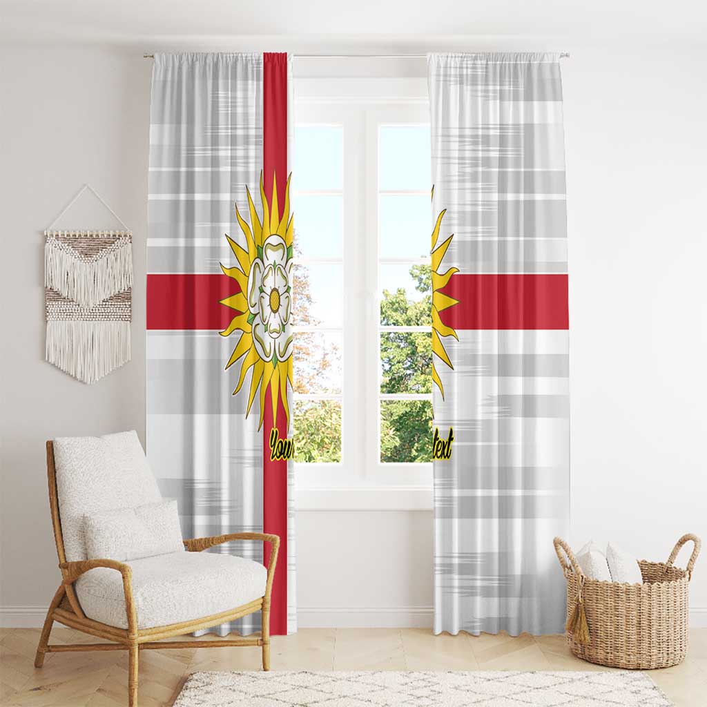 Yorkshire Heritage Personalized Window Curtain West Yorkshire White Rose - Wonder Print Shop