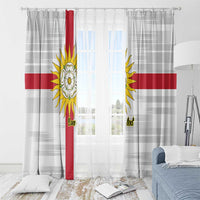 Yorkshire Heritage Personalized Window Curtain West Yorkshire White Rose - Wonder Print Shop