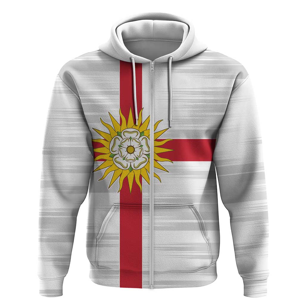Yorkshire Heritage Personalized Zip Hoodie West Yorkshire White Rose - Wonder Print Shop