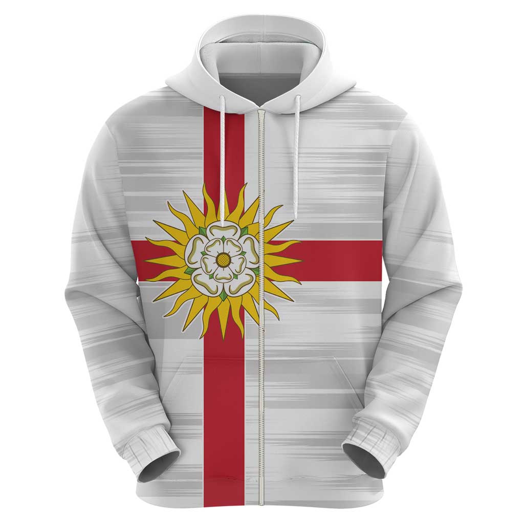 Yorkshire Heritage Personalized Zip Hoodie West Yorkshire White Rose - Wonder Print Shop