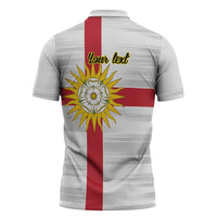Yorkshire Heritage Personalized Zipper Polo Shirt West Yorkshire White Rose - Wonder Print Shop