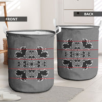 Charcoal Black Hearts Crown Traditional Geometry Laundry Basket Seanamarena Basotho Blanket Inspired