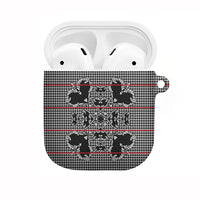 Charcoal Black Hearts Crown Traditional Geometry AirPods Case Seanamarena Basotho Blanket Inspired