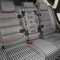 Charcoal Black Hearts Crown Traditional Geometry Back Car Seat Cover Seanamarena Basotho Blanket Inspired