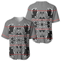 Charcoal Black Hearts Crown Traditional Geometry Baseball Jersey Seanamarena Basotho Blanket Inspired
