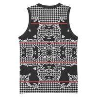 Charcoal Black Hearts Crown Traditional Geometry Basketball Jersey Seanamarena Basotho Blanket Inspired