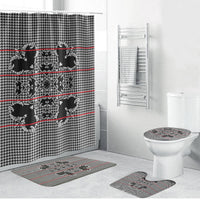 Charcoal Black Hearts Crown Traditional Geometry Bathroom Set Seanamarena Basotho Blanket Inspired