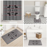 Charcoal Black Hearts Crown Traditional Geometry Bathroom Set Seanamarena Basotho Blanket Inspired