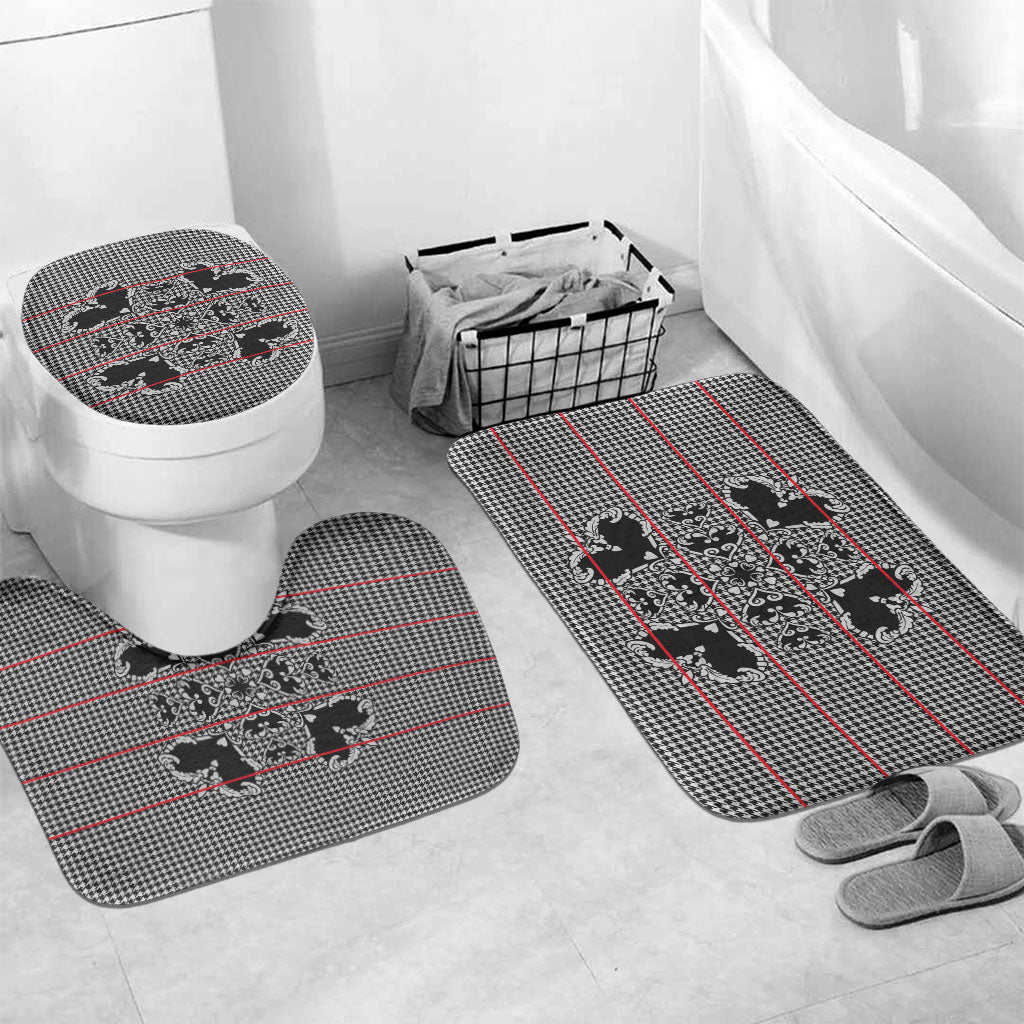 Charcoal Black Hearts Crown Traditional Geometry Bathroom Set Seanamarena Basotho Blanket Inspired