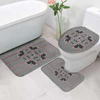 Charcoal Black Hearts Crown Traditional Geometry Bathroom Set Seanamarena Basotho Blanket Inspired
