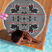 Charcoal Black Hearts Crown Traditional Geometry Beach Blanket Seanamarena Basotho Blanket Inspired