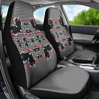 Charcoal Black Hearts Crown Traditional Geometry Car Seat Cover Seanamarena Basotho Blanket Inspired