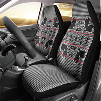 Charcoal Black Hearts Crown Traditional Geometry Car Seat Cover Seanamarena Basotho Blanket Inspired
