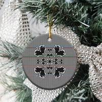 Charcoal Black Hearts Crown Traditional Geometry Ceramic Ornament Seanamarena Basotho Blanket Inspired