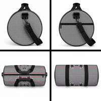 Charcoal Black Hearts Crown Traditional Geometry Duffle Bag Seanamarena Basotho Blanket Inspired