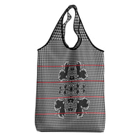 Charcoal Black Hearts Crown Traditional Geometry Grocery Bag Seanamarena Basotho Blanket Inspired