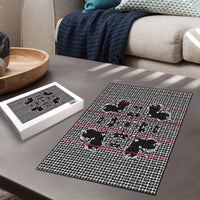 Charcoal Black Hearts Crown Traditional Geometry Puzzle Seanamarena Basotho Blanket Inspired