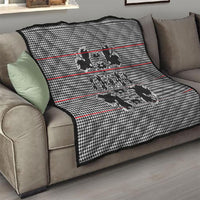 Charcoal Black Hearts Crown Traditional Geometry Quilt Seanamarena Basotho Blanket Inspired