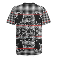 Charcoal Black Hearts Crown Traditional Geometry Rugby Jersey Seanamarena Basotho Blanket Inspired