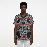 Charcoal Black Hearts Crown Traditional Geometry Scrub Top Seanamarena Basotho Blanket Inspired