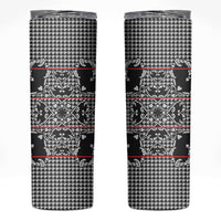 Charcoal Black Hearts Crown Traditional Geometry Skinny Tumbler Seanamarena Basotho Blanket Inspired