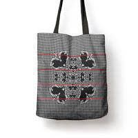 Charcoal Black Hearts Crown Traditional Geometry Tote Bag Seanamarena Basotho Blanket Inspired