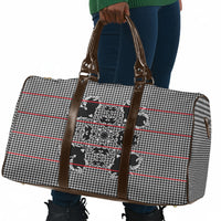 Charcoal Black Hearts Crown Traditional Geometry Travel Bag Seanamarena Basotho Blanket Inspired