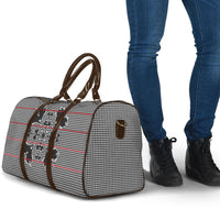 Charcoal Black Hearts Crown Traditional Geometry Travel Bag Seanamarena Basotho Blanket Inspired