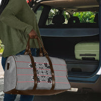 Charcoal Black Hearts Crown Traditional Geometry Travel Bag Seanamarena Basotho Blanket Inspired