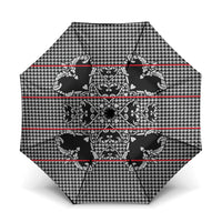 Charcoal Black Hearts Crown Traditional Geometry Umbrella Seanamarena Basotho Blanket Inspired