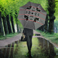 Charcoal Black Hearts Crown Traditional Geometry Umbrella Seanamarena Basotho Blanket Inspired