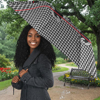Charcoal Black Hearts Crown Traditional Geometry Umbrella Seanamarena Basotho Blanket Inspired