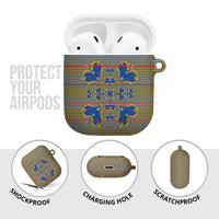 Cobalt Blue Hearts Crown Traditional Geometry AirPods Case Seanamarena Basotho Blanket Inspired