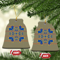 Cobalt Blue Hearts Crown Traditional Geometry Ceramic Ornament Seanamarena Basotho Blanket Inspired
