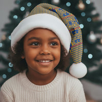 Cobalt Blue Hearts Crown Traditional Geometry Christmas Santa Hat Seanamarena Basotho Blanket Inspired