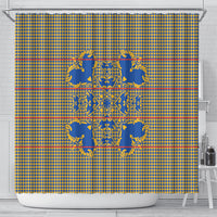 Cobalt Blue Hearts Crown Traditional Geometry Shower Curtain Seanamarena Basotho Blanket Inspired