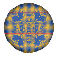 Cobalt Blue Hearts Crown Traditional Geometry Spare Tire Cover Seanamarena Basotho Blanket Inspired