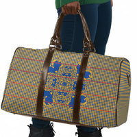 Cobalt Blue Hearts Crown Traditional Geometry Travel Bag Seanamarena Basotho Blanket Inspired