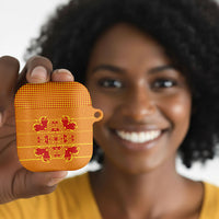 Scarlet Red Hearts Crown Traditional Geometry AirPods Case Seanamarena Basotho Blanket Inspired