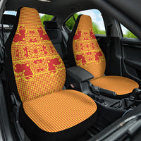 Scarlet Red Hearts Crown Traditional Geometry Car Seat Cover Seanamarena Basotho Blanket Inspired