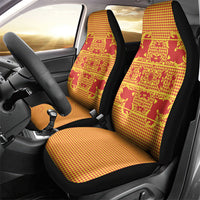Scarlet Red Hearts Crown Traditional Geometry Car Seat Cover Seanamarena Basotho Blanket Inspired