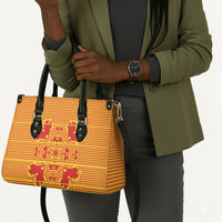 Scarlet Red Hearts Crown Traditional Geometry Leather Bag Seanamarena Basotho Blanket Inspired