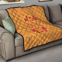 Scarlet Red Hearts Crown Traditional Geometry Quilt Seanamarena Basotho Blanket Inspired