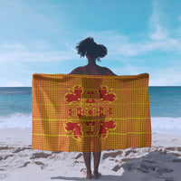 Scarlet Red Hearts Crown Traditional Geometry Sarong Seanamarena Basotho Blanket Inspired