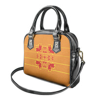 Scarlet Red Hearts Crown Traditional Geometry Shoulder Handbag Seanamarena Basotho Blanket Inspired
